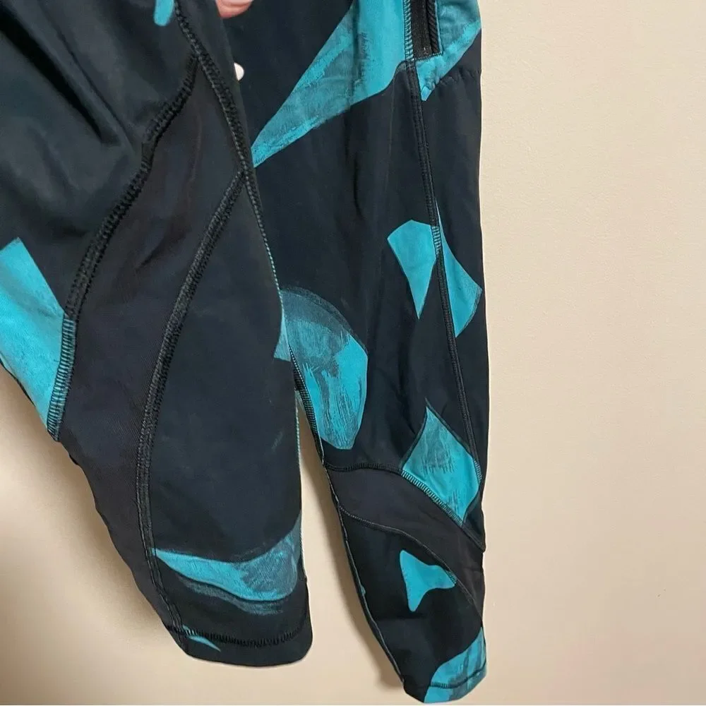 Lululemon Inspire Tight II *Full-On Luxtreme (Mesh) Stroke Peacock Blue- Size 6